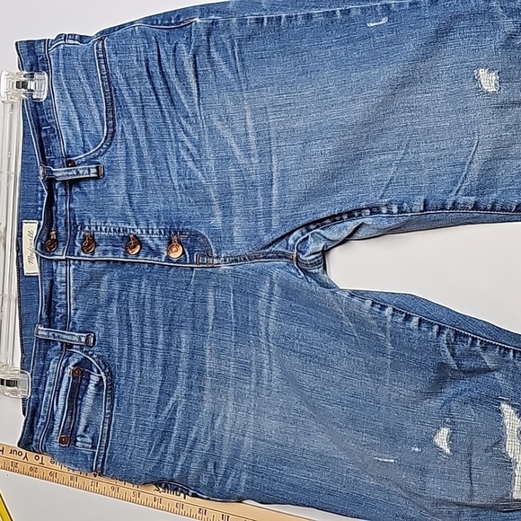 Madewell Cali Demi Boot Jeans Raw Hem Sz 32 - Picture 7 of 16
